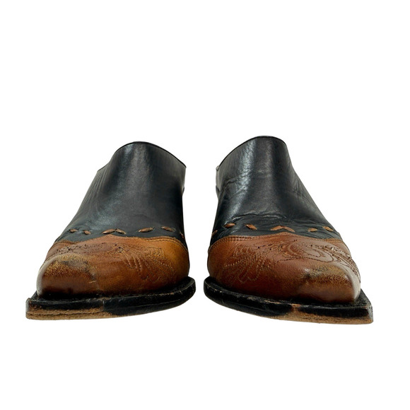 Lucchese Charlie 1 Horse Western Mules Size 6B Leather 2-Tone Pointed Cowgirl - Picture 2 of 10